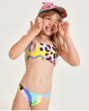 Girls’ knitted bikini with abstract design | tuc tuc