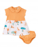 Newborn woven dress with snap buttons | tuc tuc