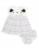 Newborn woven dress with little spot design | tuc tuc
