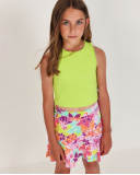 Girls’ knit skirt with a bold floral design | tuc tuc