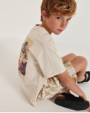 Boys’ knit T-shirt with Caribbean print | tuc tuc