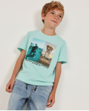 Boys’ knit T-shirt with urban design | tuc tuc