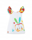 White suspenders jersey t-shirt for girls fruitty time