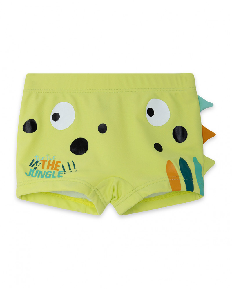 Green printed boxers for boys in the jungle