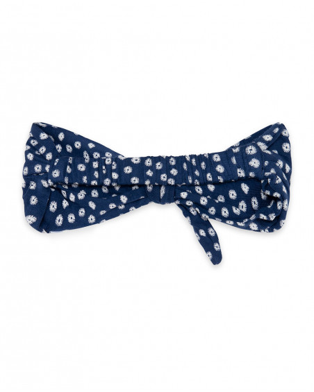Blue dotted jersey hairband for girls sea lovers