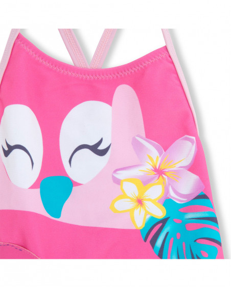 Pink little face swimsuit for girls tahiti