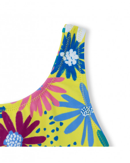 Green flowers swimsuit for girls ready to bloom