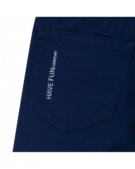 Navy pockets twill bermudas for boys basicos baby