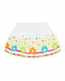 White flowers poplin skirt for girls funcactus