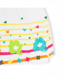 White flowers poplin skirt for girls funcactus