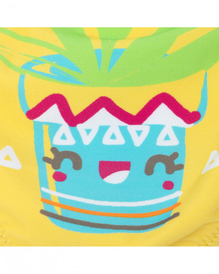 Yellow printed slip for girls funcactus