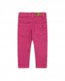 Pink hearts twill trousers for girls funcactus
