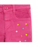 Pink hearts twill trousers for girls funcactus