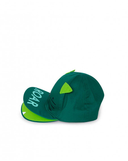 Green ears twill cap for boys in the jungle