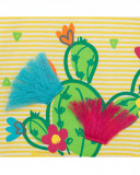 Yellow striped jersey t-shirt for girls funcactus