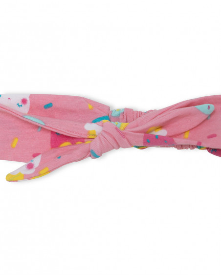 White icecream jersey hairband for girls icy and sweet