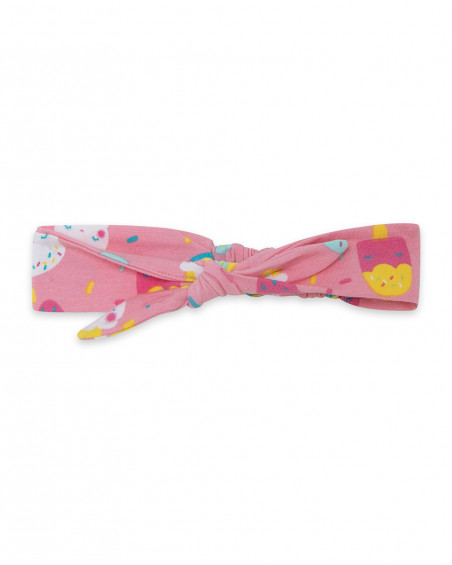 White icecream jersey hairband for girls icy and sweet