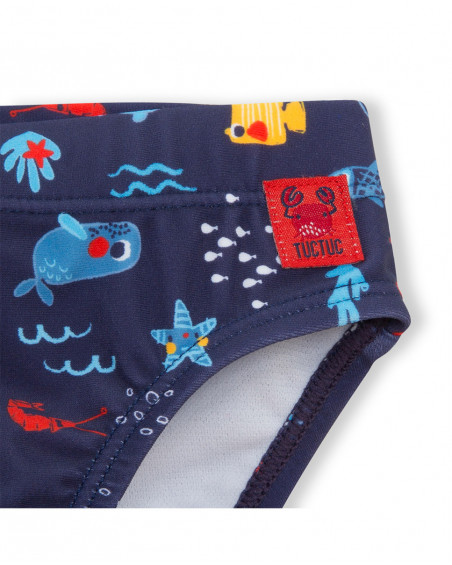 Slip printed for boys blue red submarine