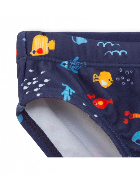 Slip printed for boys blue red submarine