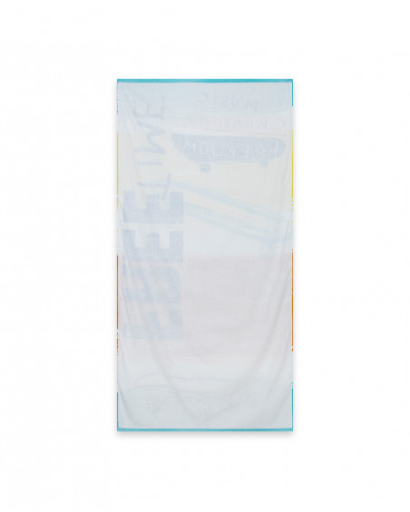 Orange printed towel for boys free time
