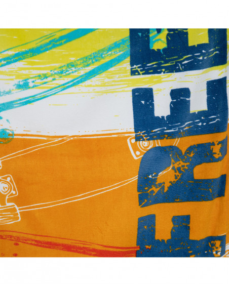 Orange printed towel for boys free time