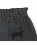 Grey pockets denim shorts for girls in the jungle