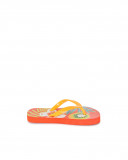 Orange printed flip flops for girls summer festival