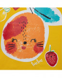 Yellow printed jersey t-shirt for girls fruitty time