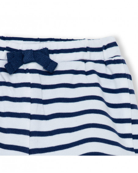 Red striped jersey t-shirt and shorts for girls little pirates