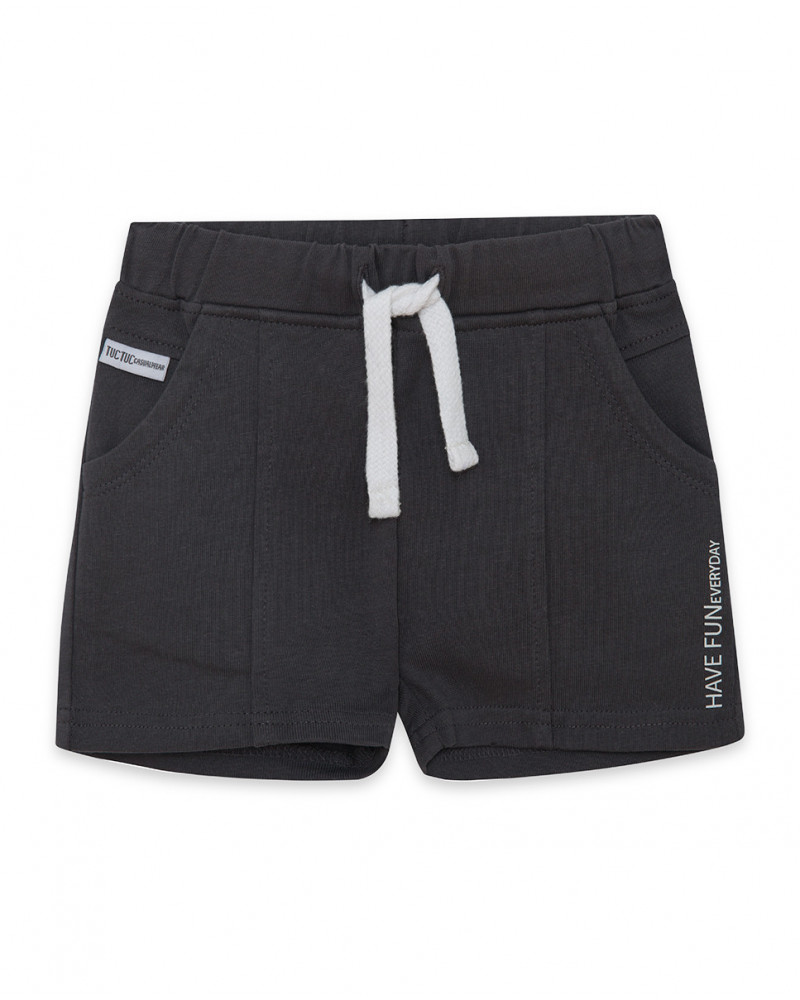 Grey cords jersey bermudas for boys basicos baby