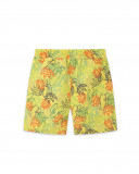 Yellow printed swimming trunks for boys funcactus