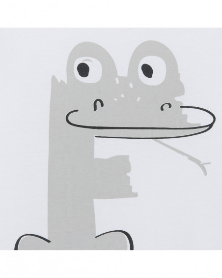 White little frog jersey t-shirt for boys basicos baby