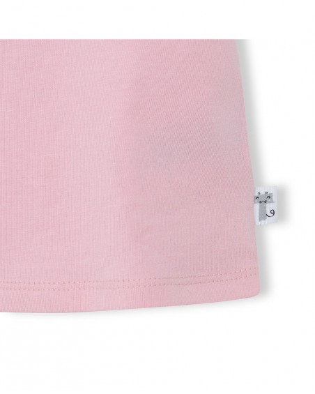 Pink giraffe jersey t-shirt for girls basicos baby