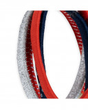 Red printed 4 hair tie set for girls sea lovers