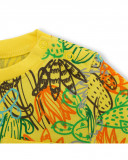 Yellow printed jersey t-shirt for boys funcactus