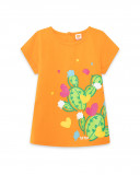 Orange cactus jersey t-shirt for girls funcactus