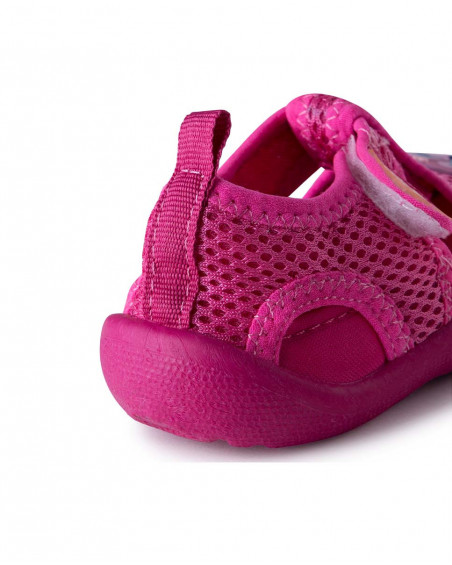 Pink velcro lycra shoes for girls tahiti