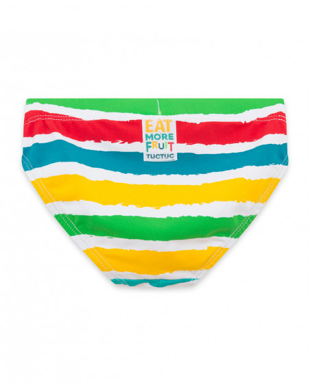 Slip striped for boys white enjoy the sun