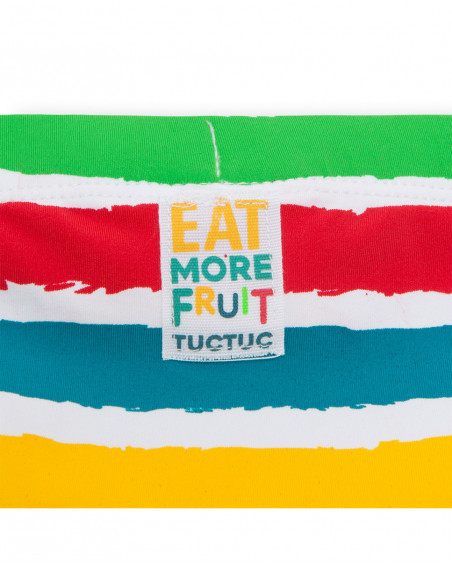 Slip striped for boys white enjoy the sun