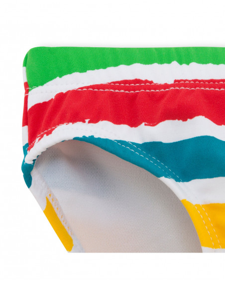 Slip striped for boys white enjoy the sun