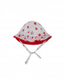 White stars poplin hat for girls little pirates