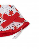 White stars poplin hat for girls little pirates