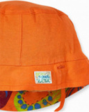 Gorro plana naranja reversible niño Eco-Safari