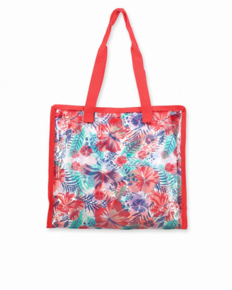Bolsa transparente estampado niña Hello Playa
