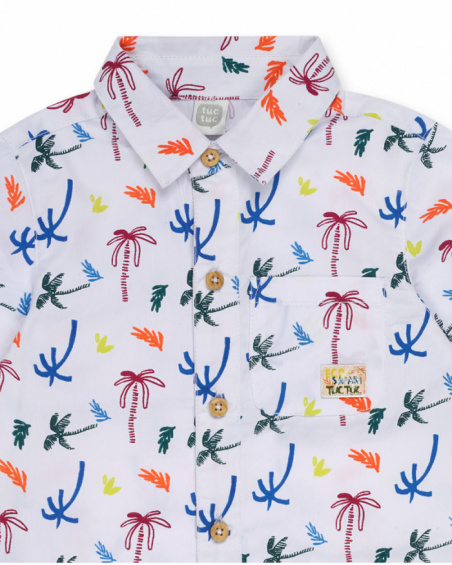 Camisa popelín blanco niño Eco-Safari Camisa popelín blanco niño Eco-Safari