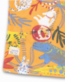 Camiseta punto naranja estampado niño Eco-Safari