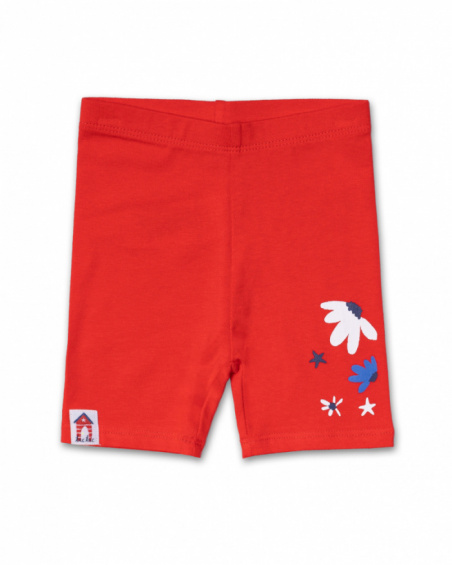 Legging ciclista punto rojo niña Beach Day Legging ciclista punto rojo niña Beach Day