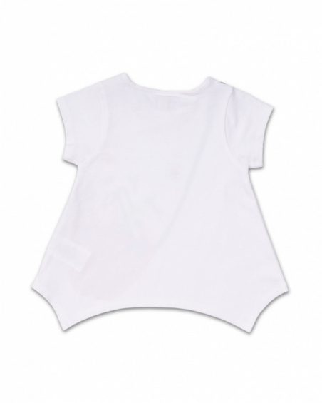 Camiseta ancha punto blanco niña Beach Day