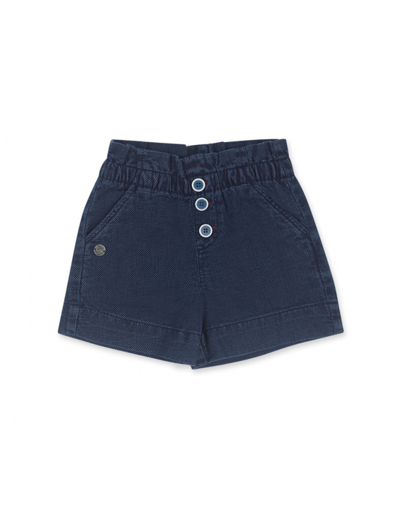 Short denim azul niña Hello Playa