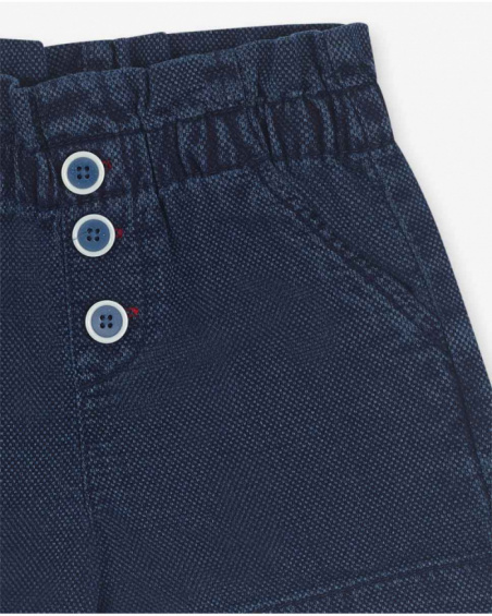 Short denim azul niña Hello Playa